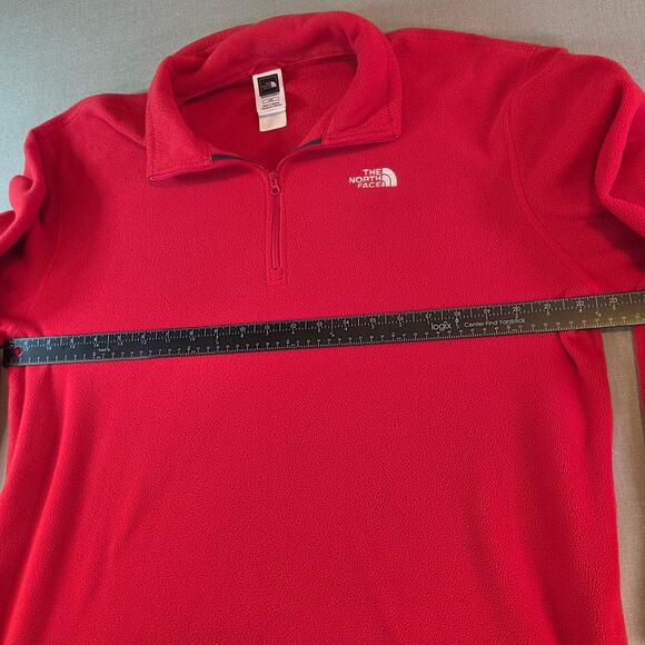 The North Face Men’s Red Polartec Classic Quarter Zip Fleece Pullover Size Large - Picture 9 of 14